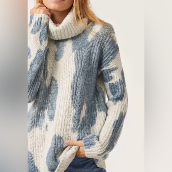 Anthropologie Pilcro Spotted Turtleneck Sweater Size S. B21 - Picture 2 of 8